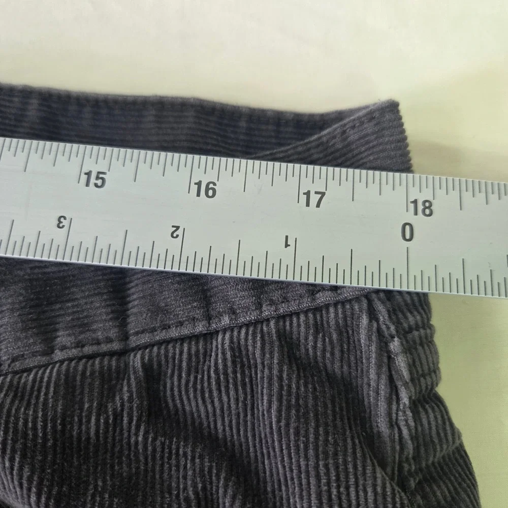 Banana Republic Mens Charcoal Gray Pima Cotton Corduroy Pants 36x30 Straight Leg